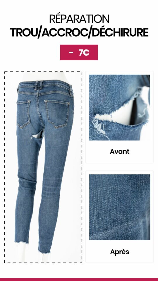Bonus réparation - trou / accroc / déchirure