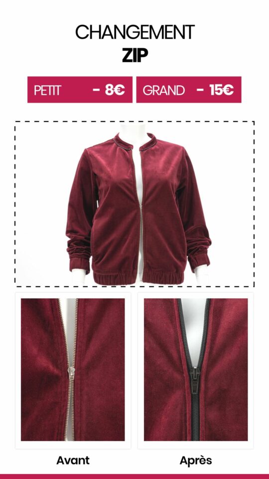 Bonus réparation - changement de zip